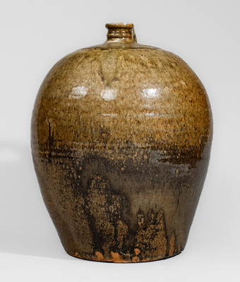 Fine Alkaline-Glazed Stoneware Jug attrib. Landrum Brick and Pottery, Columbia, SC, c1860