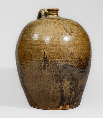 Fine Alkaline-Glazed Stoneware Jug attrib. Landrum Brick and Pottery, Columbia, SC, c1860