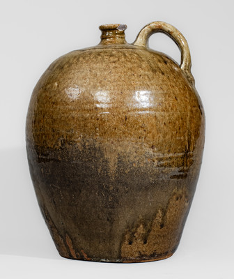 Fine Alkaline-Glazed Stoneware Jug attrib. Landrum Brick and Pottery, Columbia, SC, c1860