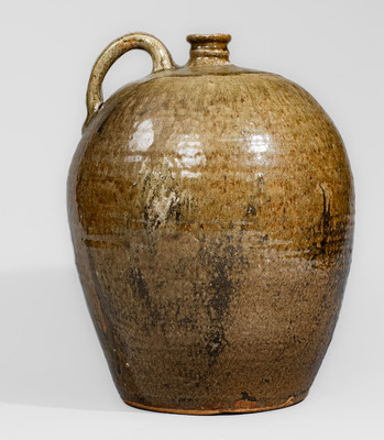 Fine Alkaline-Glazed Stoneware Jug attrib. Landrum Brick and Pottery, Columbia, SC, c1860