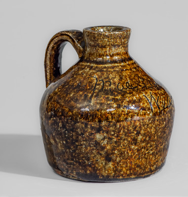 Extremely Rare "Weaverville Pottery / Sep 7- 1904," Buncombe County, NC Small-Sized Stoneware Presentation Jug