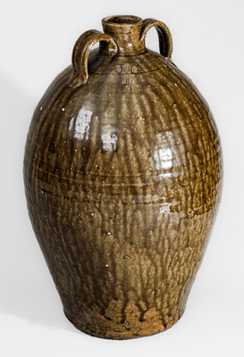 Four-Gallon J.G. (John Goodman, Lincoln County, NC) Double-Handled Stoneware Jug, third quarter 19th century
