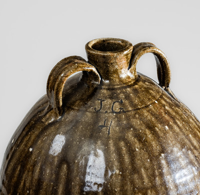 Four-Gallon J.G. (John Goodman, Lincoln County, NC) Double-Handled Stoneware Jug, third quarter 19th century