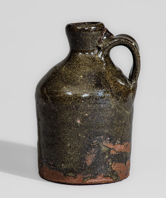 Scarce Small-Sized Upstate SC Alkaline-Glazed Stoneware Jug, possibly Rich Williams