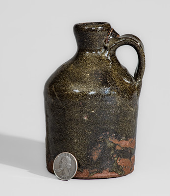 Scarce Small-Sized Upstate SC Alkaline-Glazed Stoneware Jug, possibly Rich Williams