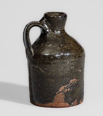 Scarce Small-Sized Upstate SC Alkaline-Glazed Stoneware Jug, possibly Rich Williams