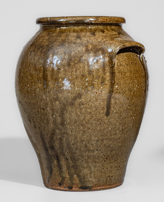 D S (Daniel Seagle, Vale, North Carolina) Alkaline-Glazed Stoneware Jar, circa 1840