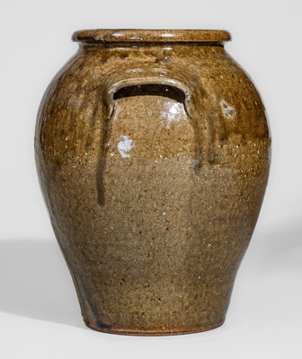 D S (Daniel Seagle, Vale, North Carolina) Alkaline-Glazed Stoneware Jar, circa 1840