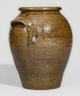 D S (Daniel Seagle, Vale, North Carolina) Alkaline-Glazed Stoneware Jar, circa 1840