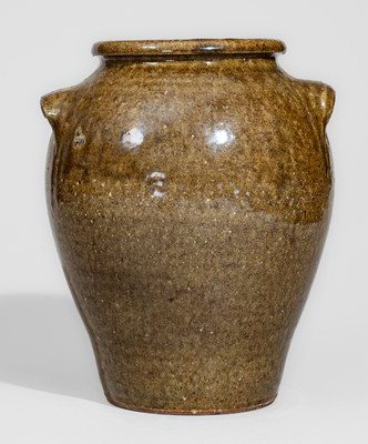 D S (Daniel Seagle, Vale, North Carolina) Alkaline-Glazed Stoneware Jar, circa 1840