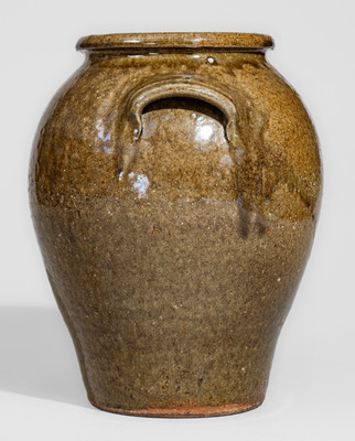 D S (Daniel Seagle, Vale, North Carolina) Alkaline-Glazed Stoneware Jar, circa 1840