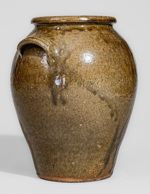 D S (Daniel Seagle, Vale, North Carolina) Alkaline-Glazed Stoneware Jar, circa 1840