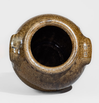 D S (Daniel Seagle, Vale, North Carolina) Alkaline-Glazed Stoneware Jar, circa 1840