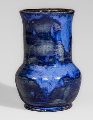 Blue-Glazed OLB (Oscar Louis Bachelder, Omar Khayyam Pottery) Luther, North Carolina Art Pottery Vase