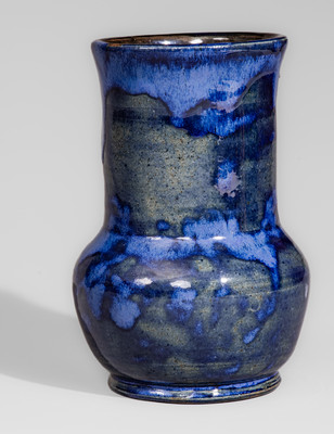 Blue-Glazed OLB (Oscar Louis Bachelder, Omar Khayyam Pottery) Luther, North Carolina Art Pottery Vase