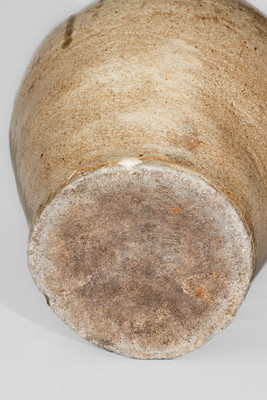 Alkaline-Glazed Stoneware Jug Stamped A, attrib. Pottersville Stoneware Manufactory, Edgefield Dist, SC, 1820s / 30s