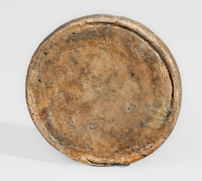 Extremely Rare Stoneware Lid Stamped LANDRUM, probably Pottersville Stoneware Manufactory, c1820s