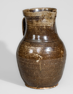 Alkaline-Glazed Stoneware Pitcher, Edgefield District, SC or Columbia, SC origin