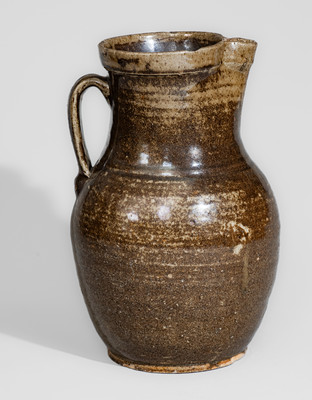 Alkaline-Glazed Stoneware Pitcher, Edgefield District, SC or Columbia, SC origin
