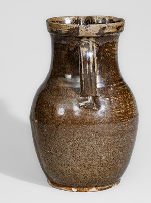 Alkaline-Glazed Stoneware Pitcher, Edgefield District, SC or Columbia, SC origin