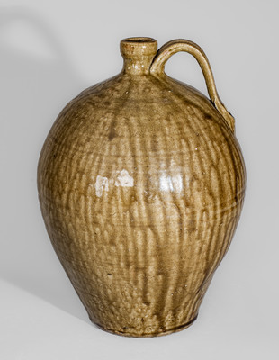 Three-Gallon Catawba Valley, North Carolina Alkaline-Glazed Stoneware Jug, third quarter 19th century