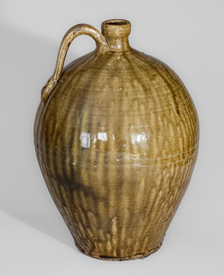 Three-Gallon Catawba Valley, North Carolina Alkaline-Glazed Stoneware Jug, third quarter 19th century