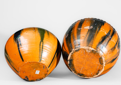 Two Cobalt-Decorated North Carolina Art Pottery Vases, circa 1930