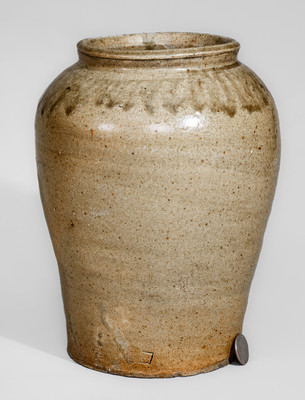 Stoneware Jar Stamped C, attrib. Pottersville Stoneware Manufactory, c1820s-1830s