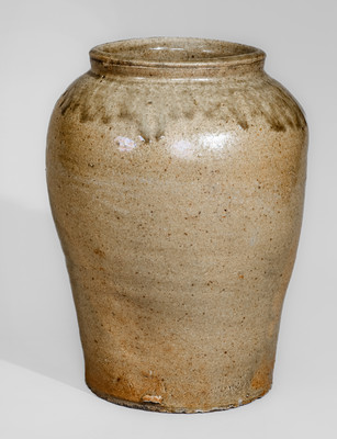 Stoneware Jar Stamped C, attrib. Pottersville Stoneware Manufactory, c1820s-1830s
