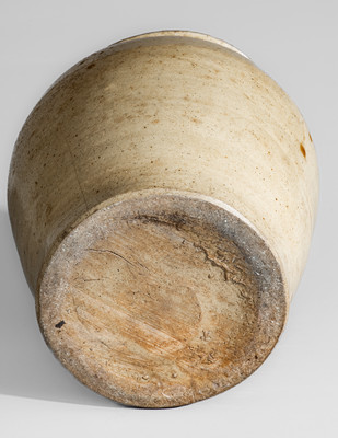 Exceedingly Rare and Important I D (John Isaac Durham, Edgefield District, SC) Stoneware Jar, 1820's - 40's