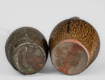 Two Alkaline-Glazed North Carolina Stoneware Jugs, second half 19th century