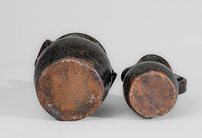 Two Small Pieces of Alkaline-Glazed Stoneware, probably Upstate SC or NC origin