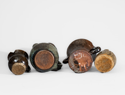 Four Pieces of Glazed Southern Stoneware, fourth quarter 19th or early 20th century