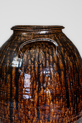 Scarce Six-Gallon Southern Stoneware Jar w/ Star Stamp, second half 19th century