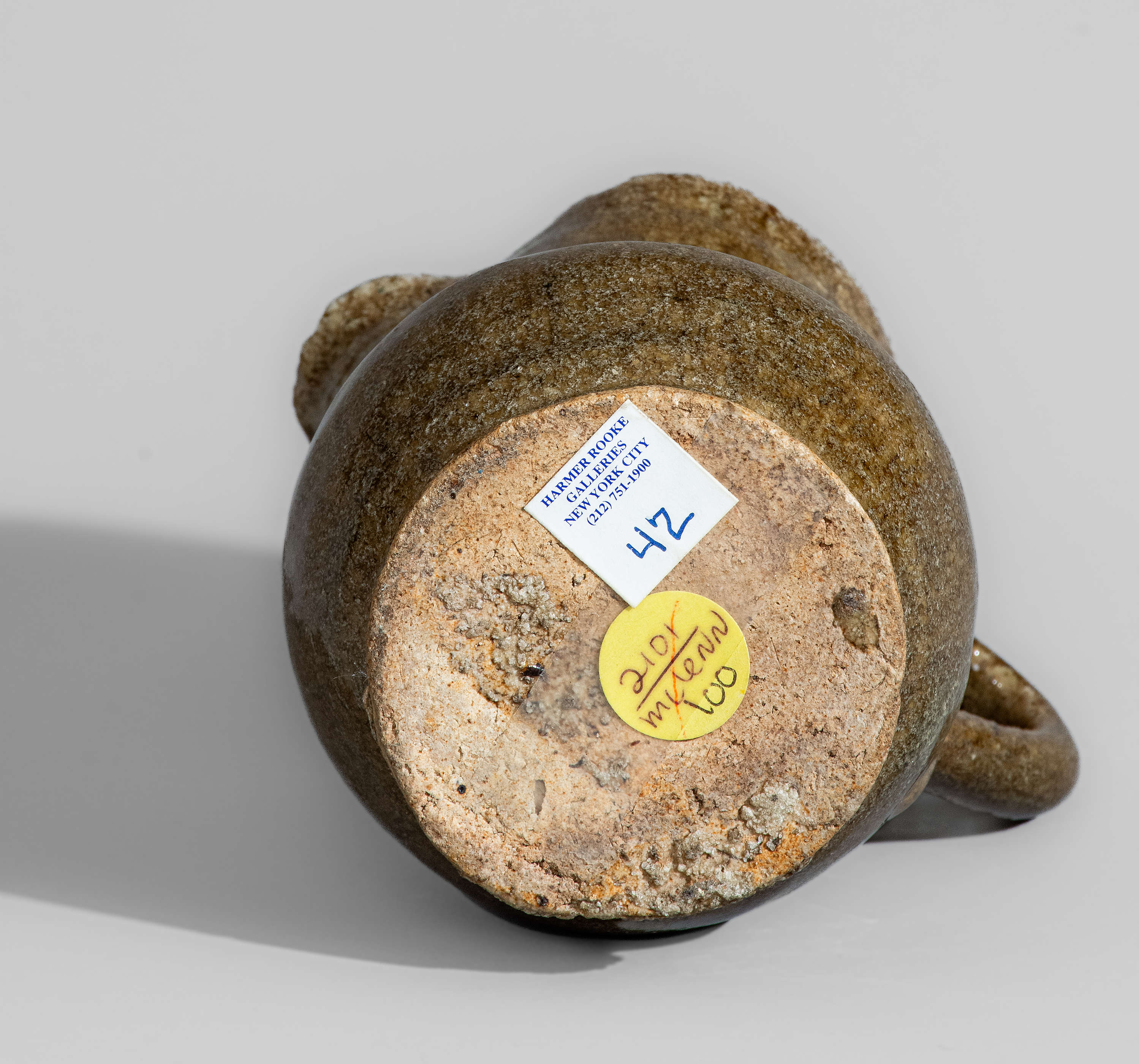 Rare Alkaline-Glazed Edgefield District, SC Stoneware Cream