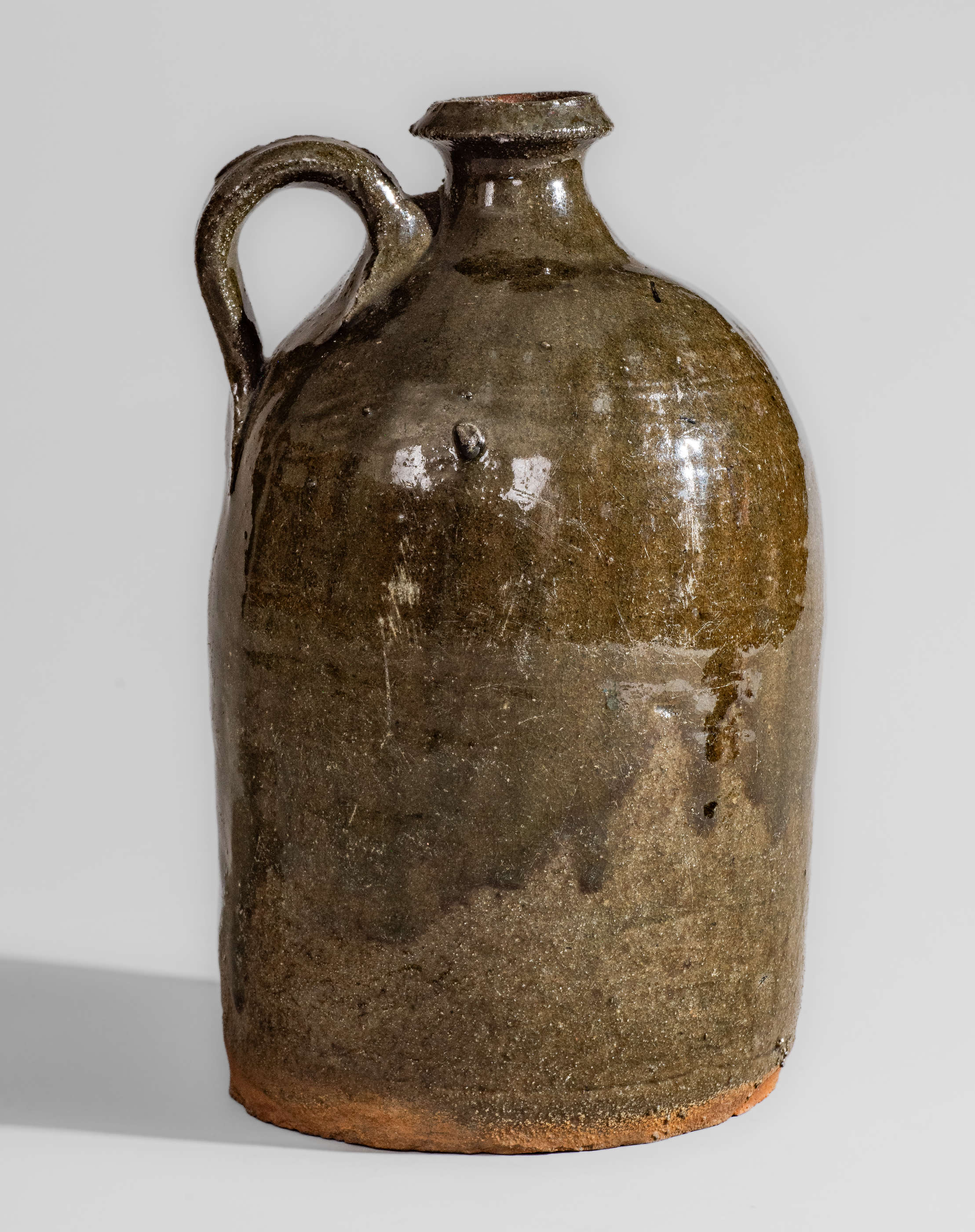 Upstate SC Alkaline-Glazed Stoneware Jug, possibly Rich Williams