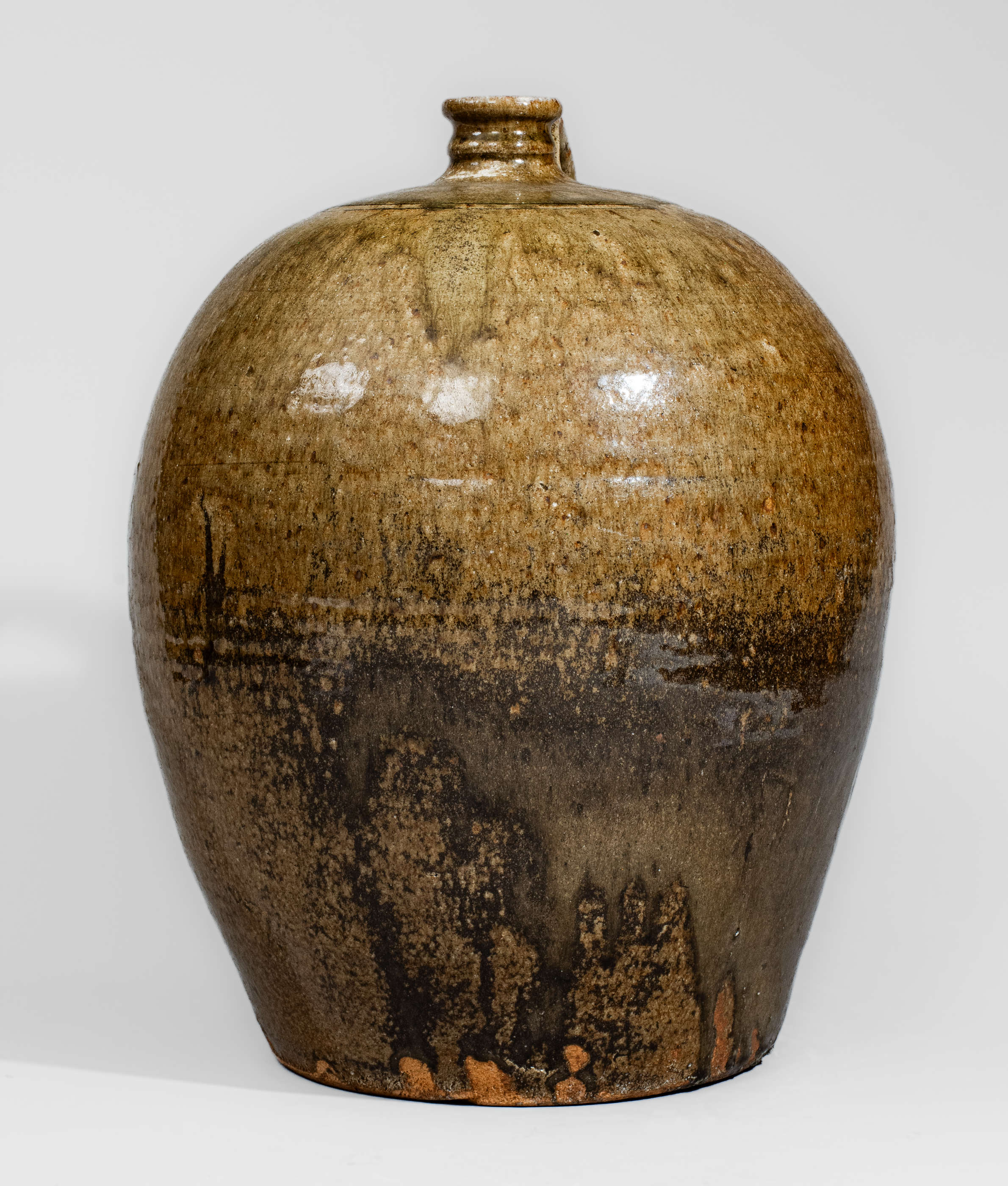 ハラミ！ Fine Alkaline-Glazed Stoneware Jug attrib. Landrum Brick and