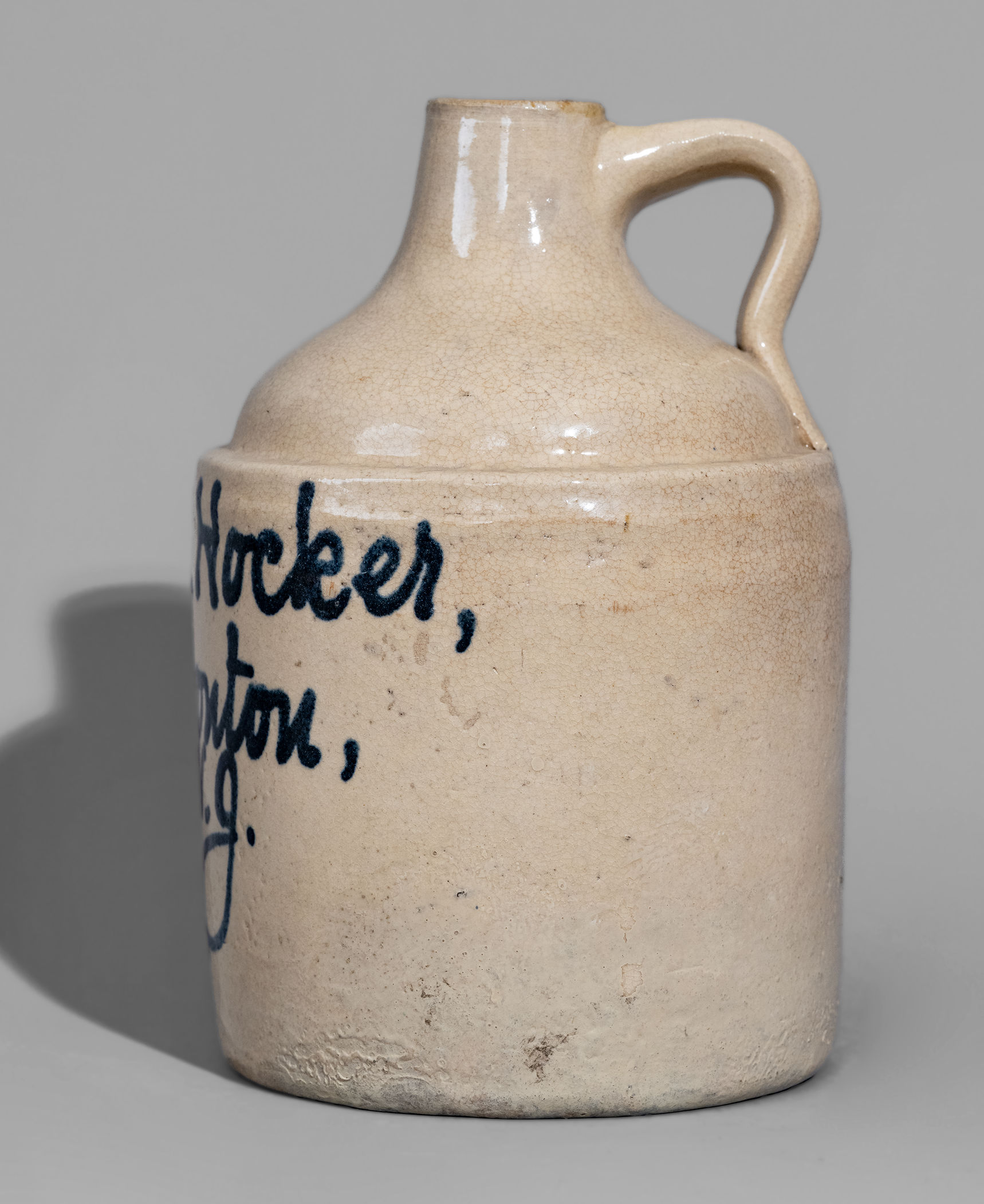 Half-Gallon Boonton, NJ Stoneware Advertising Jug attrib. Fulper