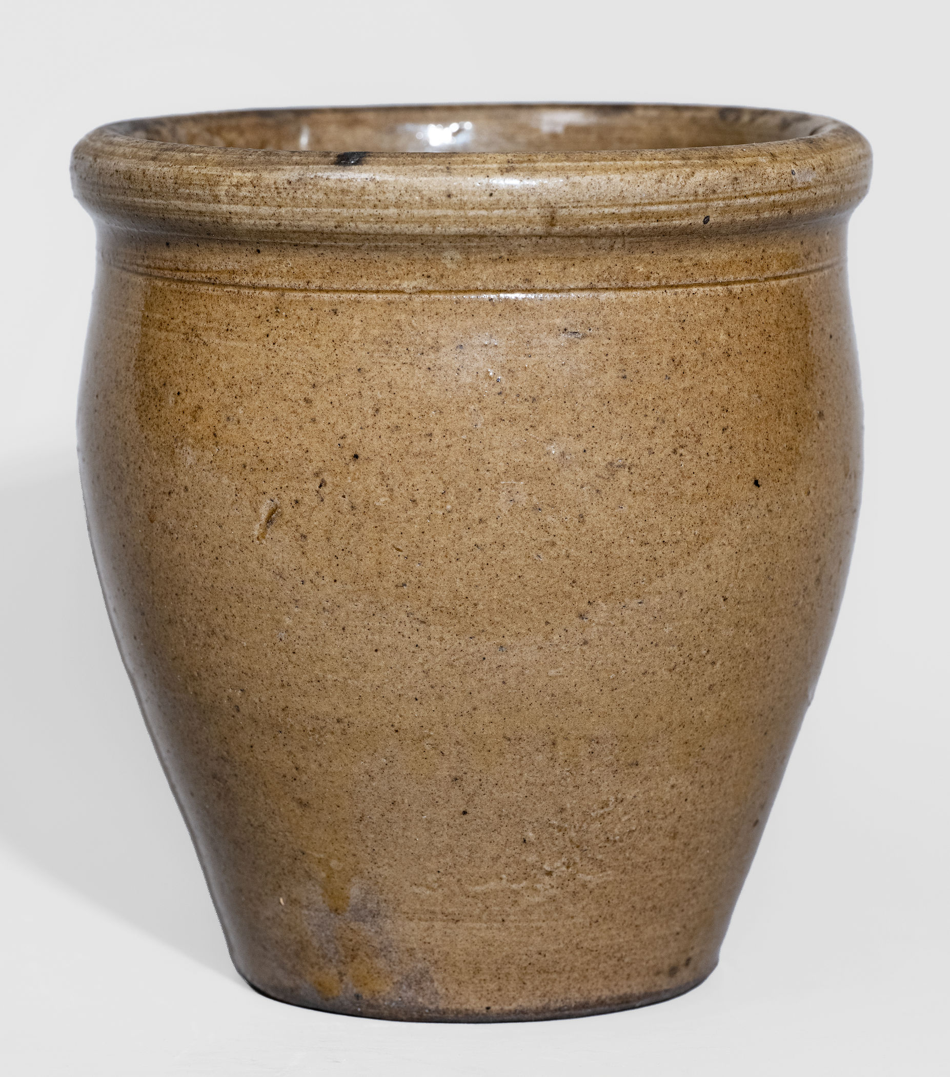 Rare H.H. ZIGLER / NEWVILLE, PA Glazed Stoneware Jar, c1852-1865