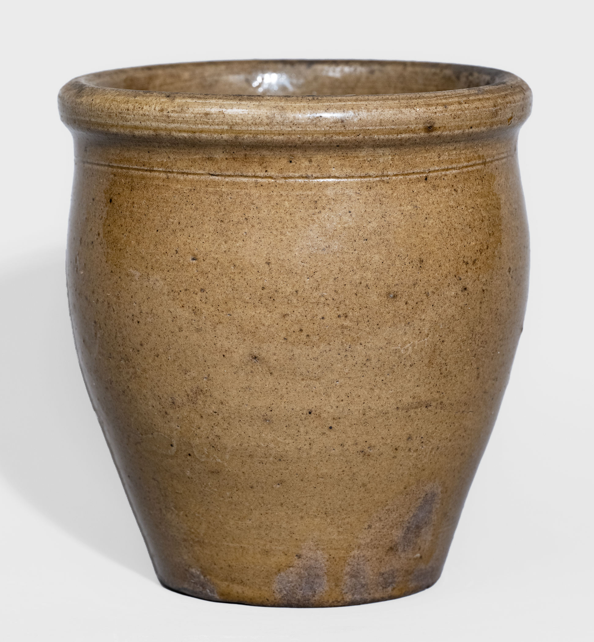 Rare H.H. ZIGLER / NEWVILLE, PA Glazed Stoneware Jar, c1852-1865