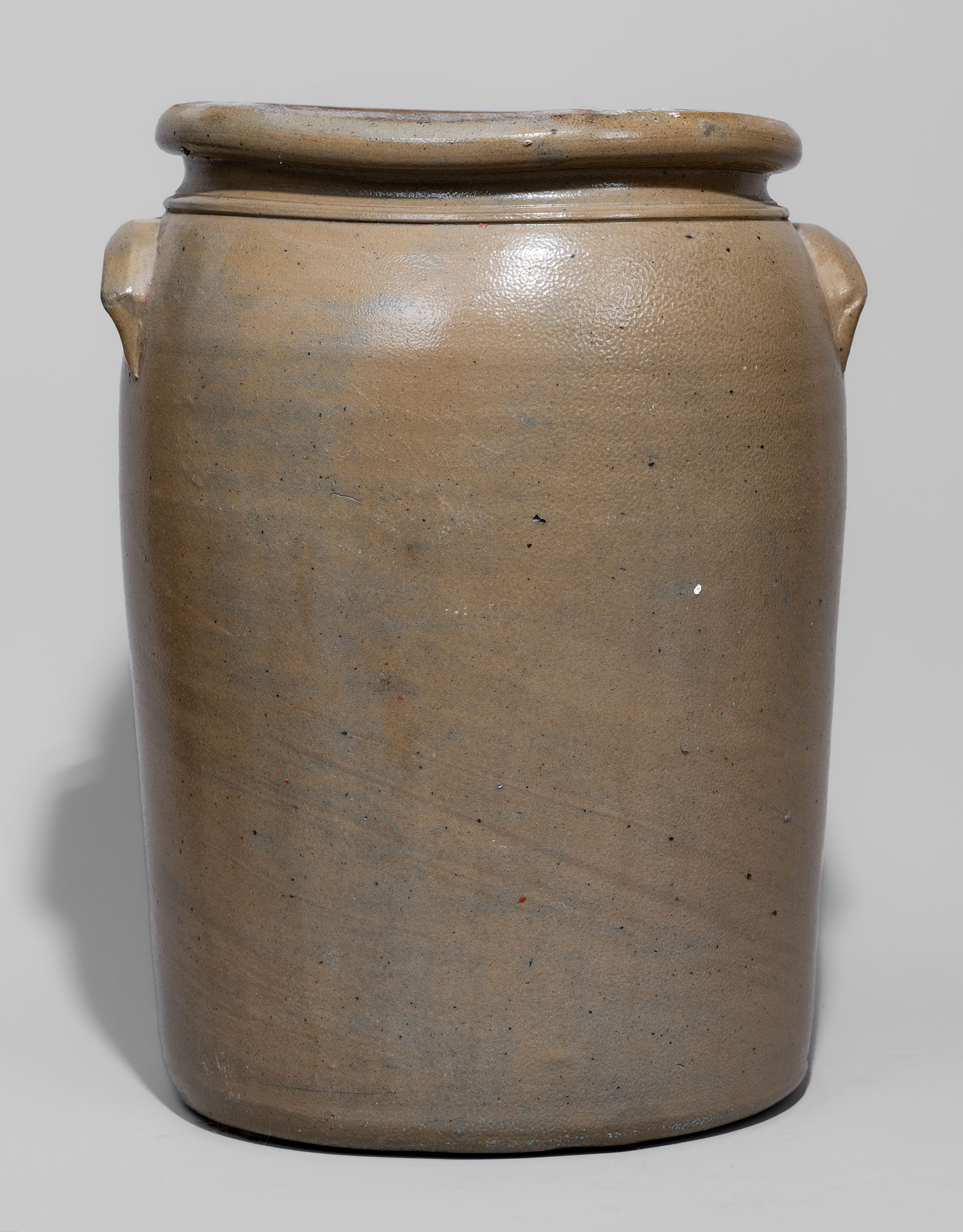 Five-Gallon WARNER & RUSSELL / BRIDGEPORT W.VA. Stoneware Jar