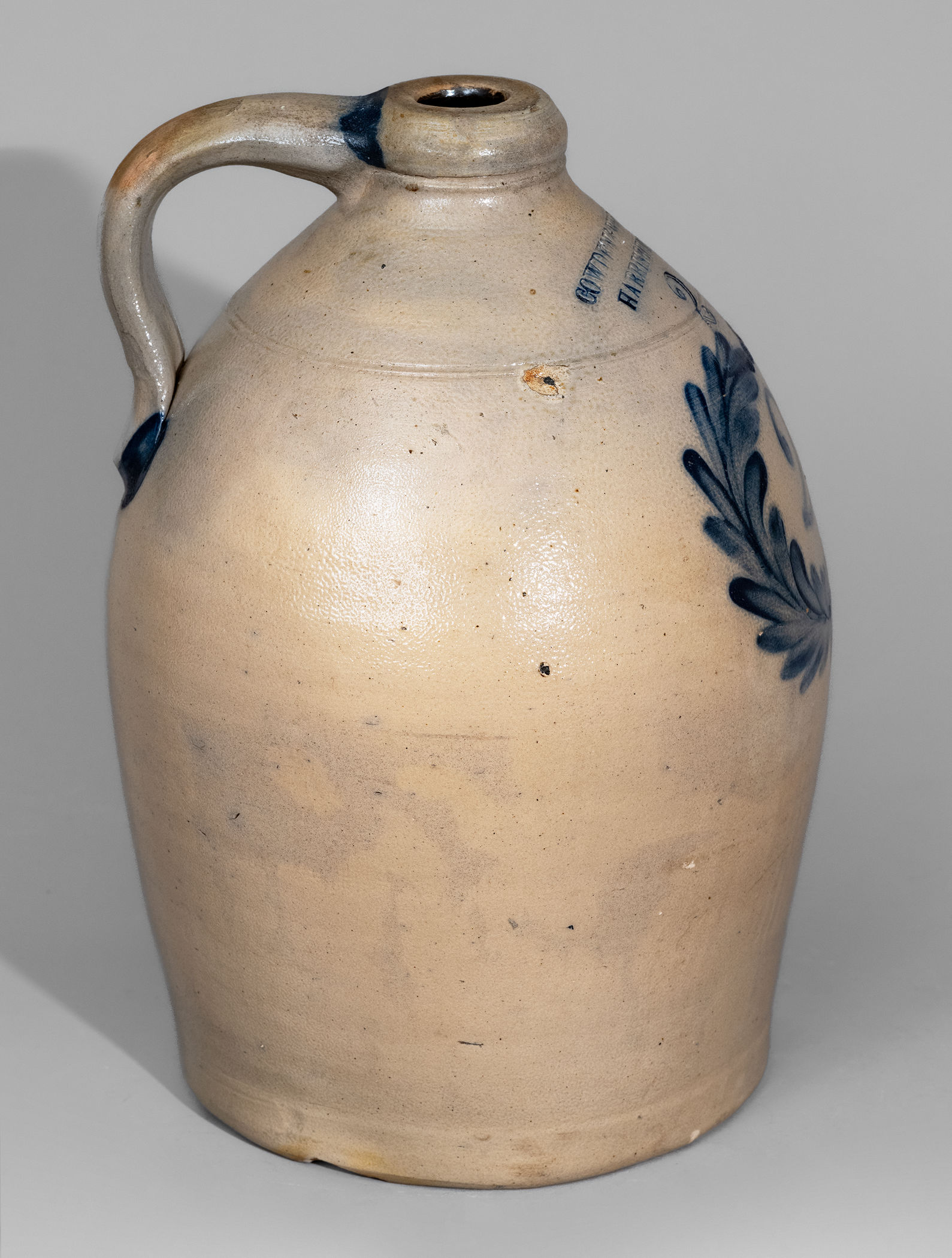 Two-Gallon COWDEN & WILCOX / HARRISBURG, PA Jug w/ Cobalt Wreath