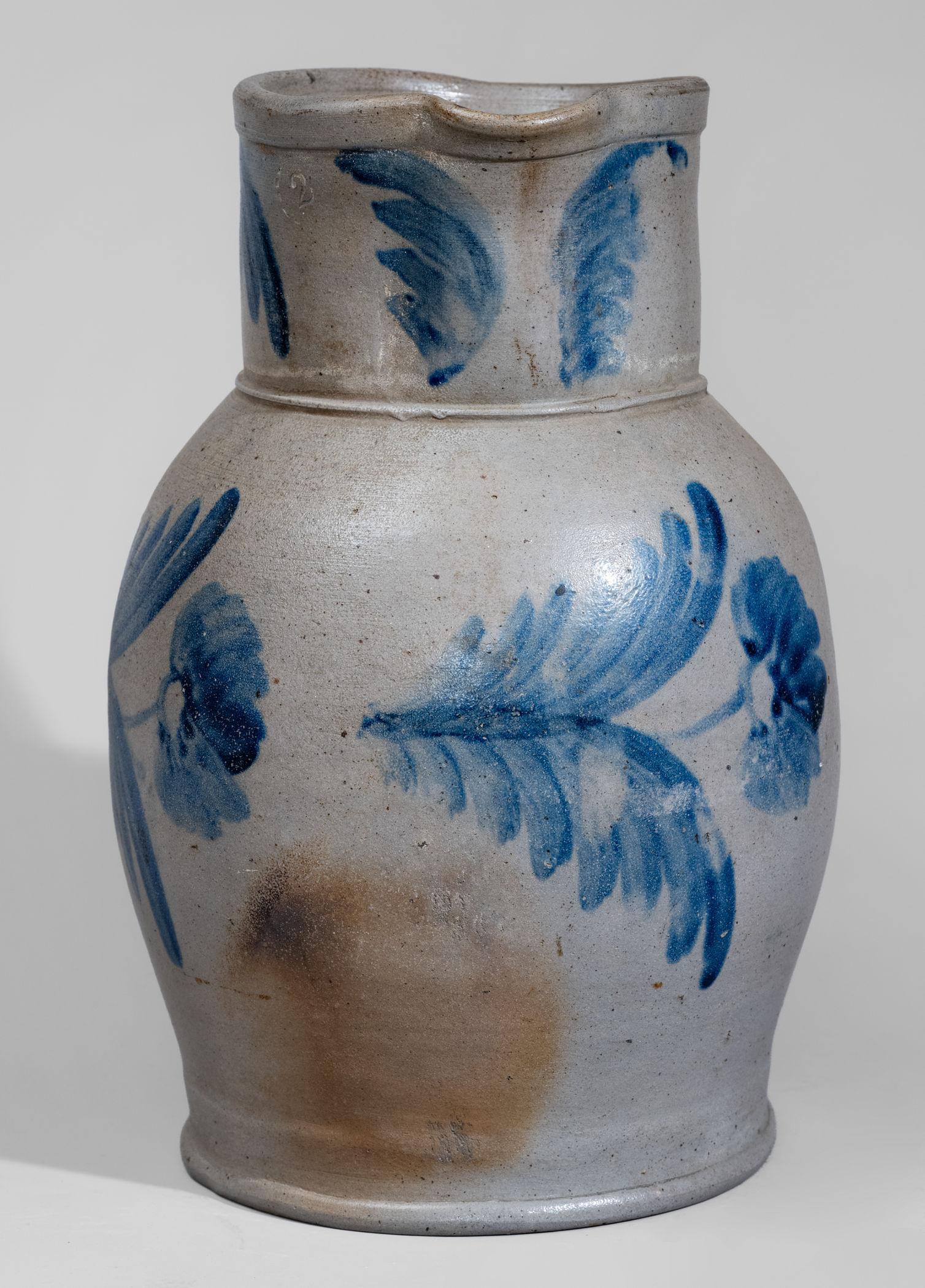 ワンダーフォーゲル1860 Two-Gallon Baltimore Stoneware Pitcher, c1850 -- Lot 104