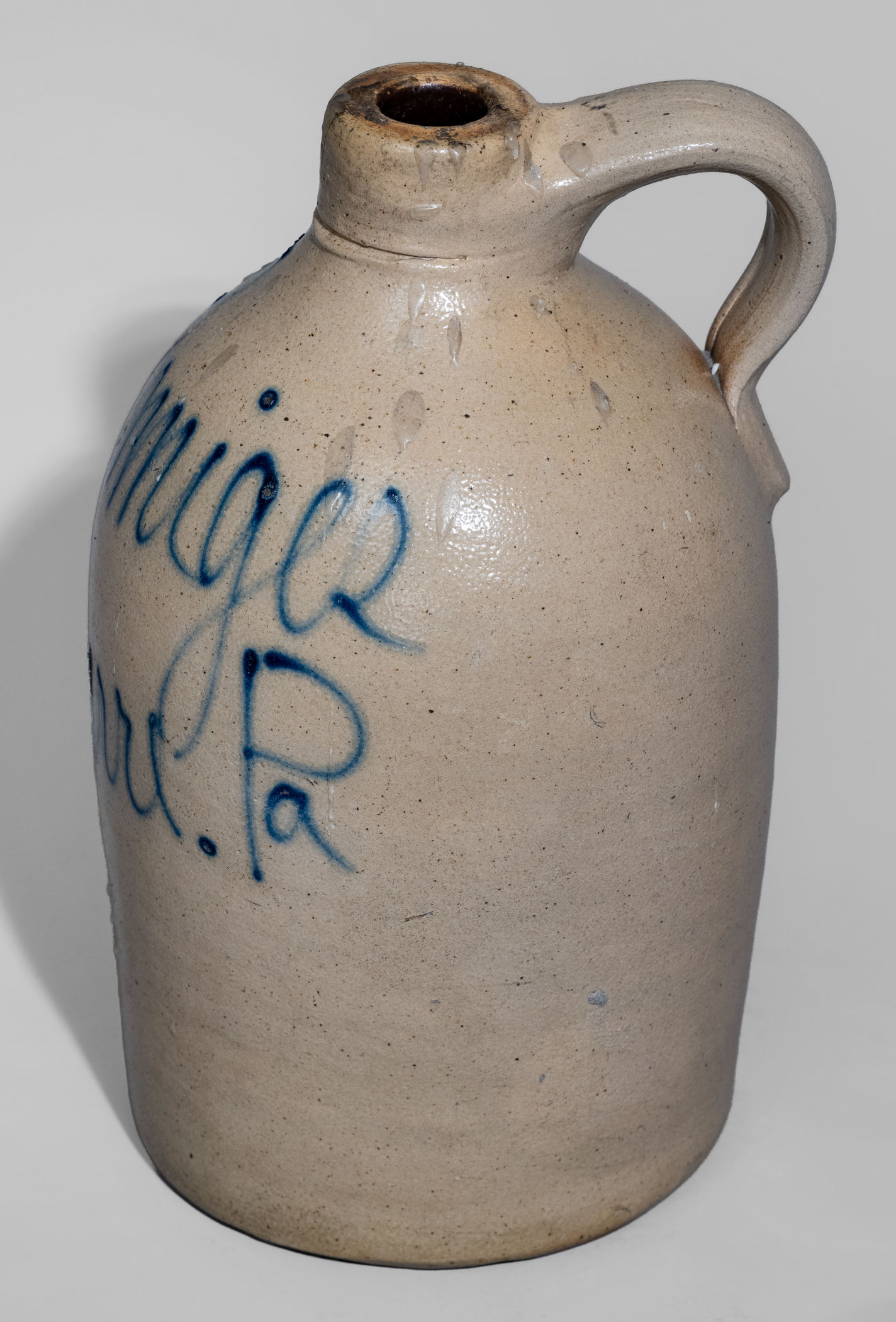 Wilkes-Barre, PA Advertising Jug, attrib. James Ryan, Pittston, PA