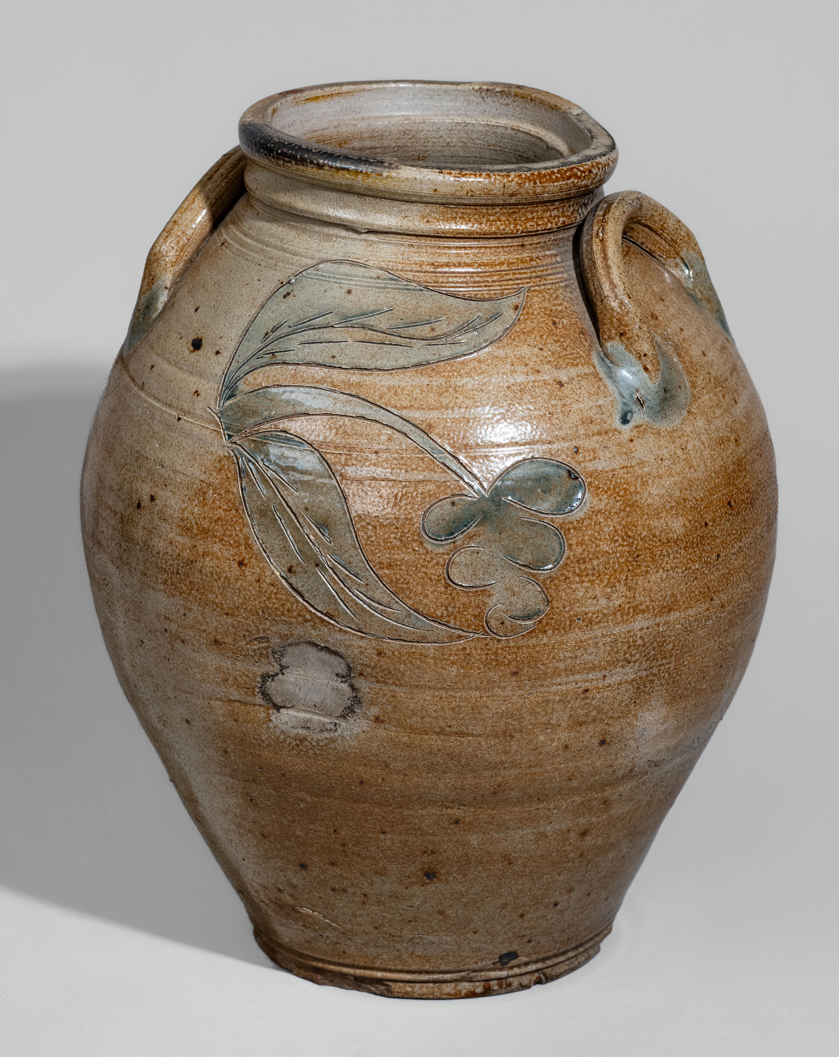 Attrib. Bissett Family, Old Bridge, New Jersey Stoneware Jar w