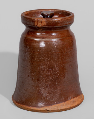 Scarce Wythe County, Virginia Redware Lidded Jar