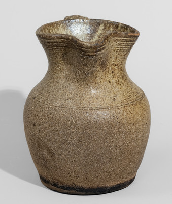 Alkaline-Glazed Stoneware Pitcher, NC or Southwestern VA, second half 19th century