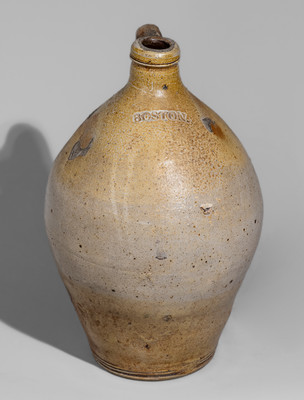 Iron-Decorated BOSTON (Frederick Carpenter, early 19th century) Stoneware Jug