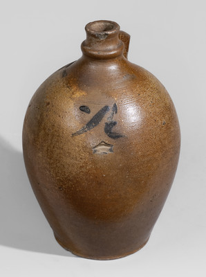 Very Rare Half-Gallon Stoneware Jug attrib. Richard Randolph Pottery, Four Mile Creek, Henrico County, VA