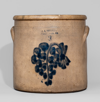 Three-Gallon A. K. BALLARD / BURLINGTON, VT Stoneware Grapes Crock